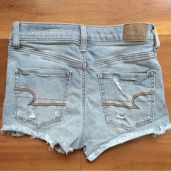 American Eagle High Waisted Shortie Pride Shorts - Picture 6 of 9